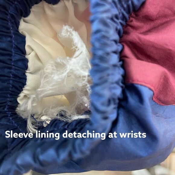 Authentic Industries Vintage Women's Blue Creamy White Maroon Track Jacket 1X-2X - Picture 8 of 16